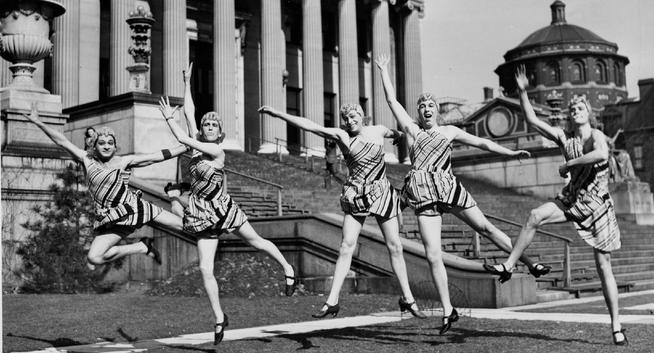 Rehearsing the pony ballet on Low Plaza for 1940’s Life Begins in ’40.PHOTO: WILD WORLD PHOTOS, INC